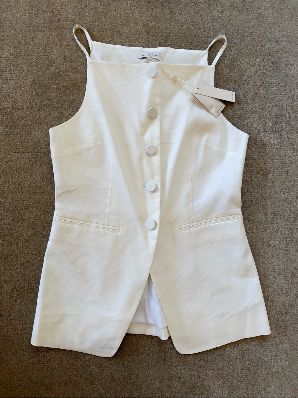 Rebecca Taylor Linen Sleeveless Top size 2, NWT